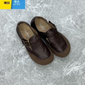 聚范新款文艺复古休闲百搭舒服透气小单鞋勃肯鞋女鞋圆头平底2556