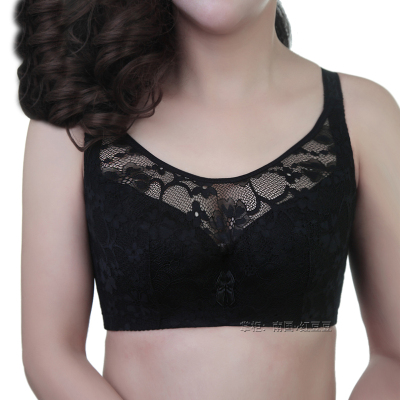 HLCOMAN大码抹胸式夏季超薄款显小聚拢无海绵全罩杯胖mm透气文胸罩内衣女抹胸