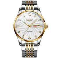 卡梭(KASSAW)手表男自动机械表双日历机械男表时尚商务休闲手表男K869G