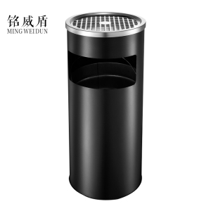 铭威盾不锈钢圆形大号商用垃圾桶酒店ktv大堂立式烟灰桶电梯口高档户外