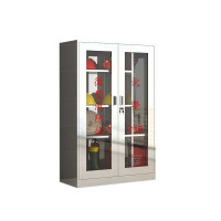 风雷动304不锈钢应急物资柜消防救援器材箱防护用品柜室外微型消防站高1400*宽900*深400(加厚304材质)