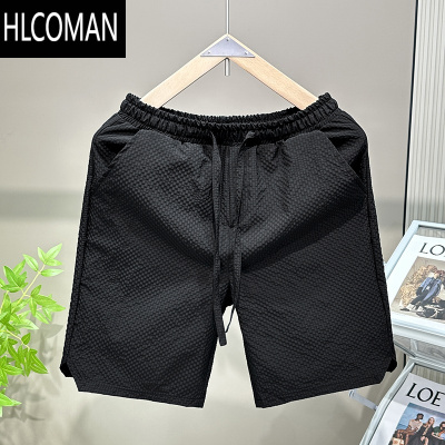 HLCOMAN美式宽松运动短裤男士夏季薄款速干潮流纯色简约百搭休闲五分裤男