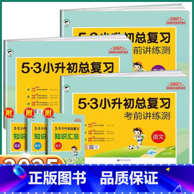 3本]小升初总复习[语/数/英] 小学通用 [正版]2025新版53小升初总复习考前讲练测试卷语文数学英语小学升初中复习