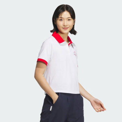 adidas/阿迪达斯女子新款运动训练短款短袖POLO衫 JC8685 C
