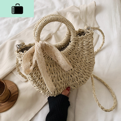 夏天包包2020新款复古编制编织手提小包森系百搭斜挎包海边度假NEW LAKE女士单肩包