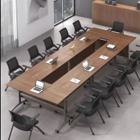 常喜悦可折叠办公会议桌长桌培训桌长条桌会议室桌椅组合