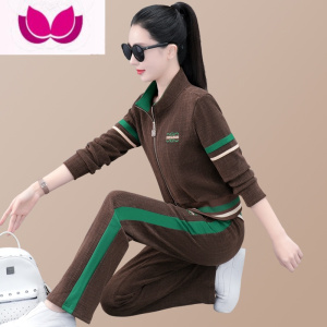 七斓春季休闲套装女2023新款小个子时尚时髦卫衣跑步运动服套春装