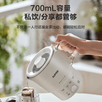 苏泊尔便携式电水壶 0.7L折叠不锈钢烧水壶 学生宿舍泡面杯SW-07J03B 0.7L