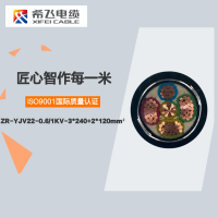 希飞牌 ZR-YJV22-0.6/1KV-3*240+2*120mm² 阻燃铜芯低压铠装电缆 元/米 联系客服 定制商品