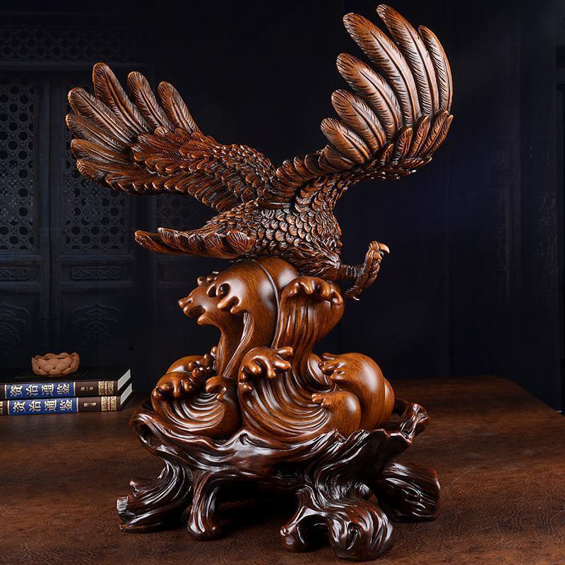 美帮汇鹏程万里鹰摆件办公室桌面装饰摆件前程似锦塑老鹰乔迁商务礼品