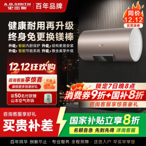 史密斯60升电热水器 国家补贴 专利免更换镁棒 金圭内胆 短款 速热节能 CEWH-60ED3 一级能效