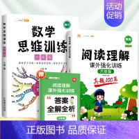 [2本]阅读真题+数学思维训练(全一册) 小学六年级 [正版]六年级语文阅读理解专项训练下册人教版课外阅读训练100篇