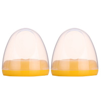 适配 贝亲(PIGEON)宽口径奶瓶配件 pp盖帽BA62*2个 黄色旋转瓶盖奶瓶帽盖