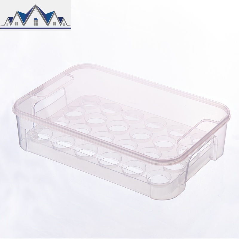 可叠加带盖鸡蛋收纳盒厨房冰箱保鲜盒家用塑料鸡蛋架托鸡蛋格 三维工匠