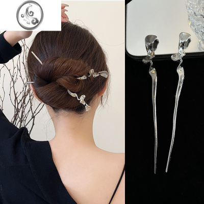 JiMi清冷感新中式简约气质现代小众设计高级感金属发插发钗头饰女簪子