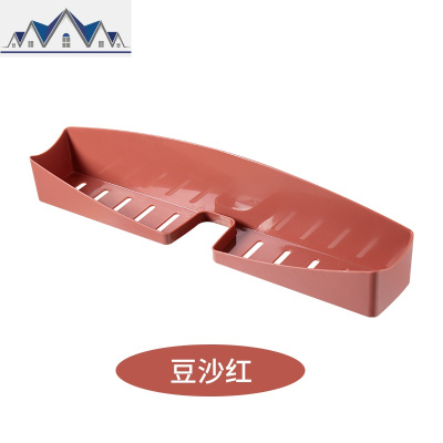 厨房水龙头置物架浴室卫生间墙上免打孔水沥水收纳挂篮架调味架 三维工匠