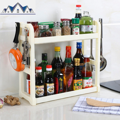 厨房置物架免打孔调料调味架油盐酱醋收纳架刀架落地筷子刀具用品 三维工匠