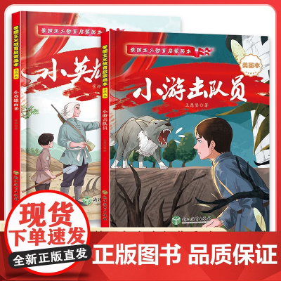 [精装硬壳]小游击队员+小英雄雨来 共2册 彩图注音版 爱国主义教育启蒙画本 革命教育红色经典课外阅读书籍