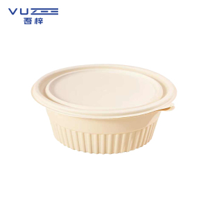 吾梓 一次性餐盒 圆形打包饭盒350ml*300个/箱