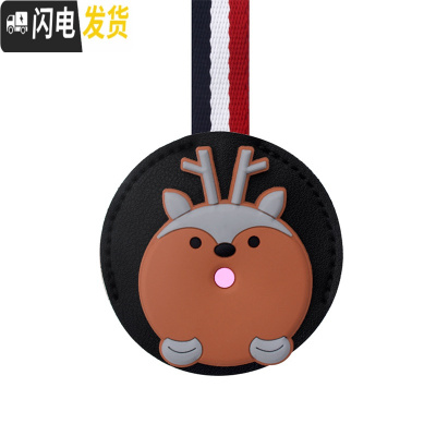 三维工匠汽车挂钩卡通多功能挂钩后座椅背挂钩隐藏车内创意车载可爱挂物钩 呵呵鹿圆黑单个