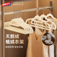 太力整理师专用植绒衣架家用防滑无痕不掉毛10只学生细肩衣柜挂架