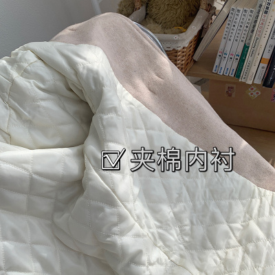 FISHBASKET酱果日系冬季新款角扣小个子连帽毛双面呢毛呢大衣外套女毛呢外套