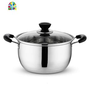 不锈钢奶锅汤锅加厚火锅迷你小蒸锅家用婴儿电磁炉煤气炉锅具辅食 FENGHOU 26cm汤锅