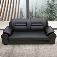 臻远 ZY-SFZH-13 商务办公室沙发 会客办公沙发茶几组合 牛皮三人位