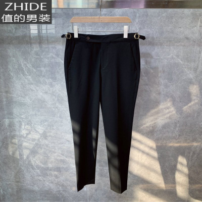 SUNTEK春夏季休闲九分裤子男士韩版潮流百搭修身小脚裤免烫9分休闲西裤西裤