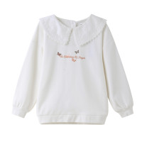 [1件3折]铅笔俱乐部童装2025春装新款女童卫衣儿童翻领长袖T恤中大童上衣