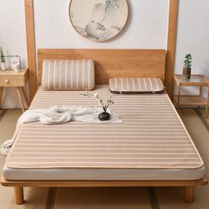 家柏饰(CORATED)冰丝凉席1.8m床可水洗可折叠双人家用席子三件套夏季空调席1.5米