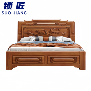锁匠 简约木质床
