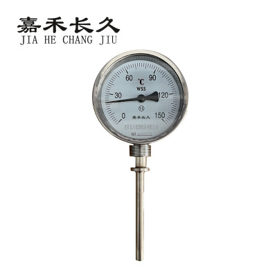 嘉禾长久 双金属温度表 WSS411 0-150度 杆长50MM 块