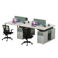 慧采云 屏风工位桌职员办公桌简约电脑桌椅组合办公家具隔断4人位工作桌
