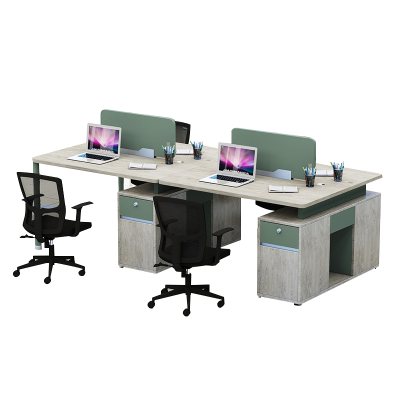 慧采云 屏风工位桌职员办公桌简约电脑桌椅组合办公家具隔断4人位工作桌