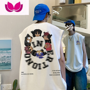 七斓欧美hiphop背心男夏季西海岸小众无袖T恤ins潮牌宽松坎肩