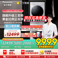 松下(Panasonic)L系洗烘套装变频滚筒洗衣机+变频热泵正反转烘干机水氧泡沫净双智投L185+LHM02
