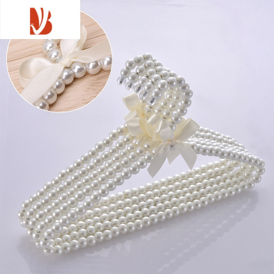 三维工匠ins风少女心珍珠衣架欧式复古婚纱礼服蝴蝶结衣服架公主仙女衣挂