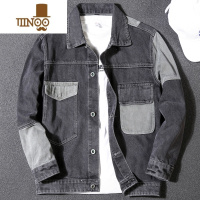 YANXU款潮牌牛仔外套男ins潮流宽松大码休闲工装上衣服夹克