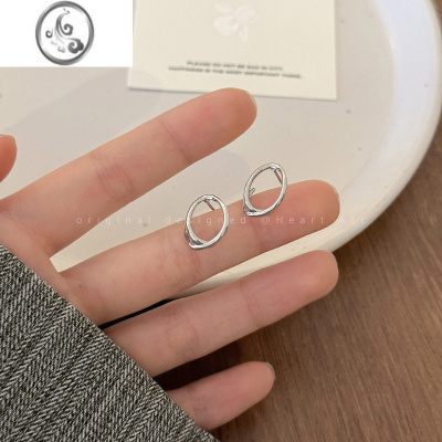 JiMis925银针耳钉女冷淡风2022年新款小众设计高级感韩国时尚百搭耳环