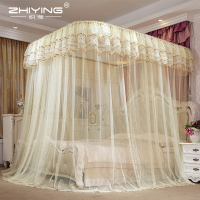 森美人导轨蚊帐加密加厚u型轨道1.5/1.8m床双人家用2米床2.2m公主风