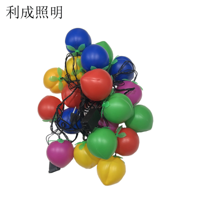 利成照明 LED灯笼串 10米20灯 桃子款