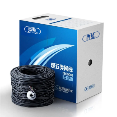 杰储(GCHUL) CWS305MB 超五类室外双护套网线 305米/箱 (计价单位:箱) 黑色