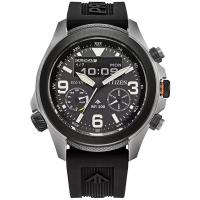 西铁城(CITIZEN)光动能男士专业级探险腕表防水200米黑盘橡胶带44mm