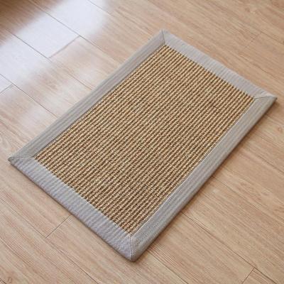 美帮汇玄关进地垫北欧简约加厚剑麻地毯客厅茶几卧室防滑垫定制