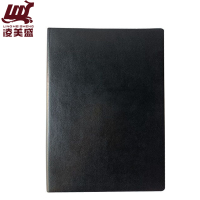 凌美盛 PU软皮面B5商务笔记本 18K记事本80克米黄纸17.3*24.6cm 70张721-18黑色 可定制印刷/本