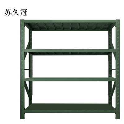 苏久冠消防铁锹镐农具摆放架安保装备器材存放架军绿色拆装盾牌货架2米长存放架2000*600*2000