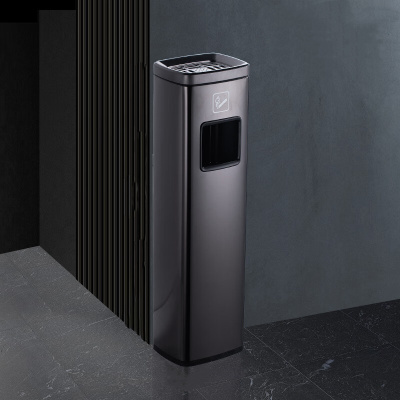 厚玖 酒店大堂垃圾桶 立式烟灰柱灭烟柱带烟灰缸 22*18*81cm 单位:个