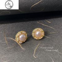JiMi巴洛克珍珠耳钉法式精致小巧耳环女小众设计感网红耳夹无耳洞耳饰