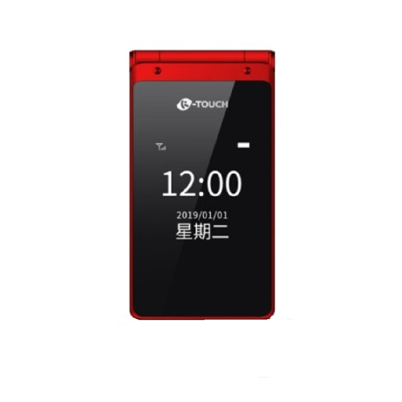 [翻盖接听 一键接听] 天语(K-Touch) V9S+ 全网通4G 翻盖手机翻盖接听 一键接听 双卡双待 老年机 整点报时 翻盖接听 红色